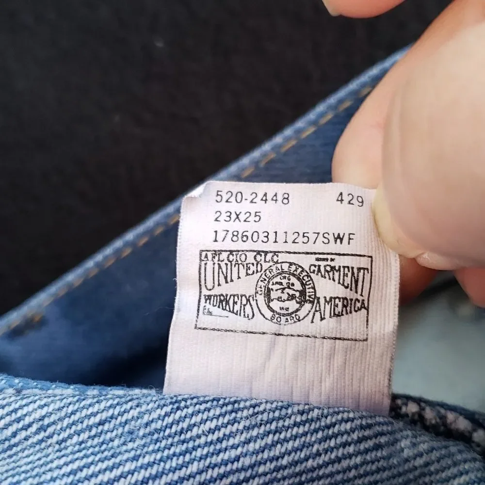 Vintage 1990s Bright Blue Lee Jeans Sz 10 Slim